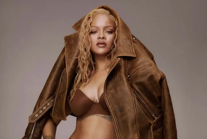 Rihanna in elegant fashion pose