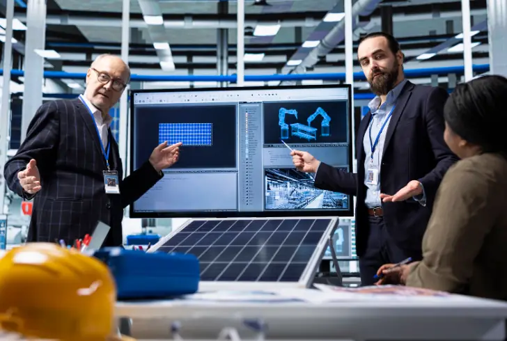 Engineers plan solar panel design