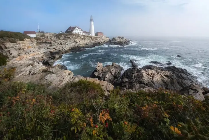 Portland Head Light lighthouse coast view
